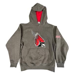 Ball State University Cardinals Hoodie Youth‎ 8-10 S Gray Stadium Athletics